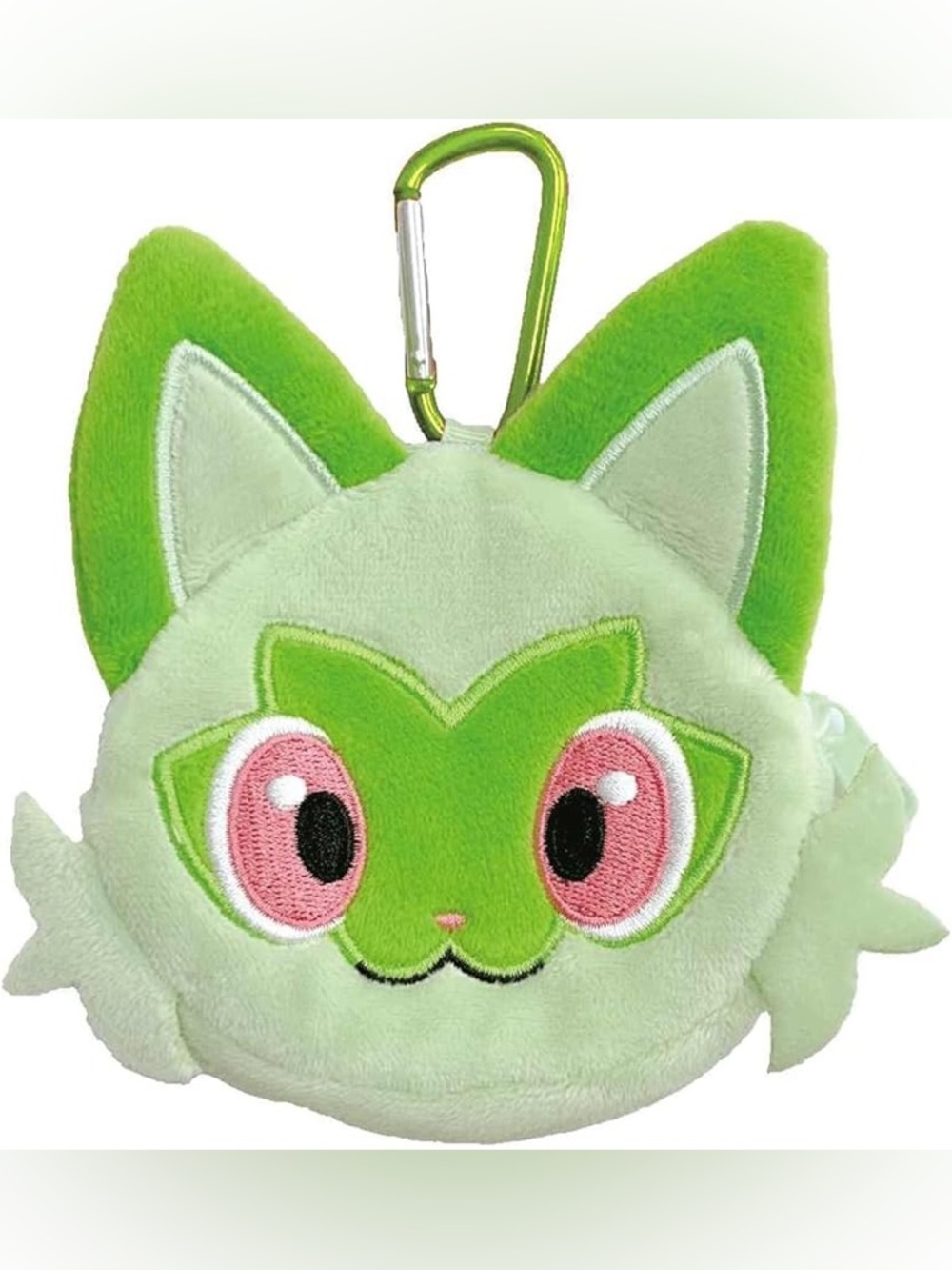 BNWT Japan Pokémon Center Sprigatito Carabiner Zipper Coin Pouch